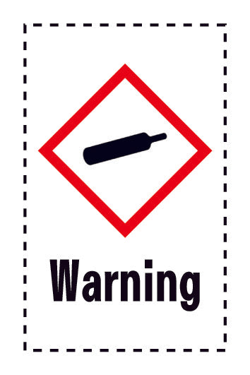 Aufkleber " Warning" 2.4x3.9 cm bis 15x24 cm, aus Papier oder Plastik ES-GHS-04-15-Warning
