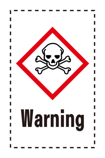 Aufkleber " Warning" 2.4x3.9 cm bis 15x24 cm, aus Papier oder Plastik ES-GHS-06-15-Warning