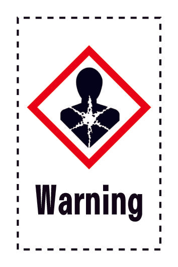 Aufkleber "Warning" 2.4x3.9 cm bis 15x24 cm, aus Papier oder Plastik ES-GHS-08-15-Warning