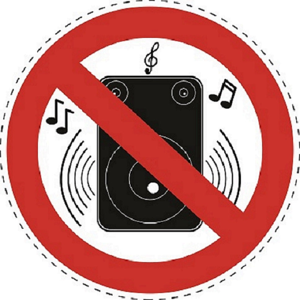 Verbotsaufkleber "Keine laute Musik" aus PVC Plastik, ES-SI20000