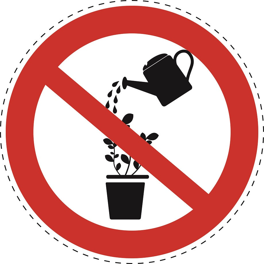 Verbotsaufkleber "Keine bewässern von Pflanzen" aus PVC Plastik, ES-SI22800
