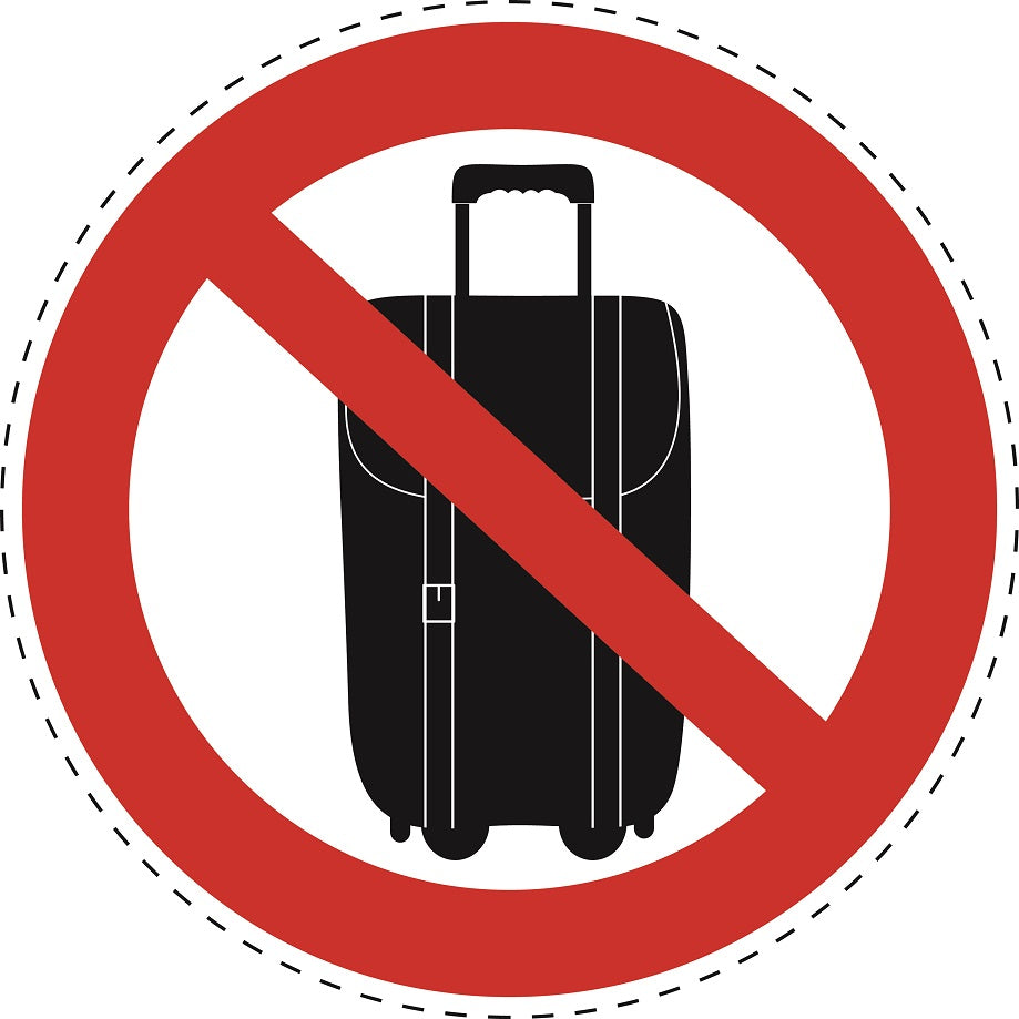 Verbotsaufkleber "Keine Tasche / Gepäck erlaubt" aus PVC Plastik, ES-SI26300