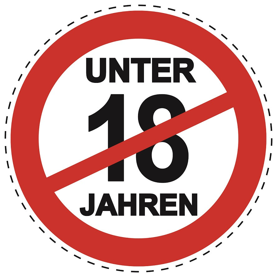 Verbotsaufkleber "Unter 18 Jahren nicht erlaubt" aus PVC Plastik, ES-SI28100