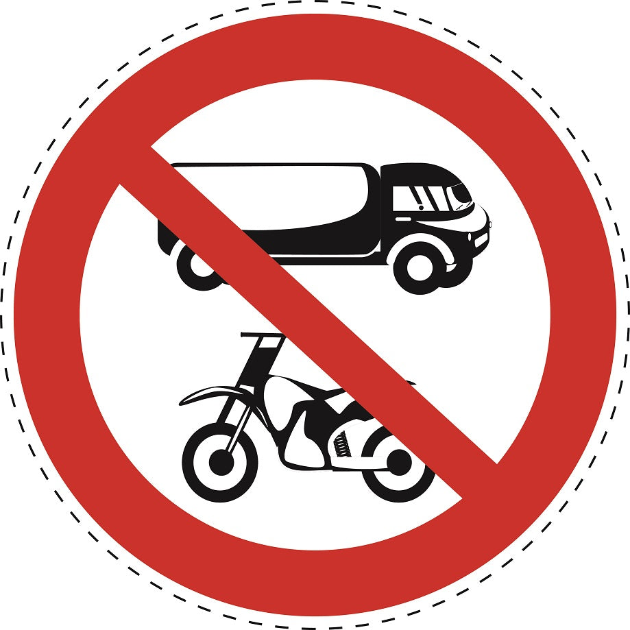 Verbotsaufkleber "Keine Fahrzeuge erlaubt" aus PVC Plastik, ES-SI29600