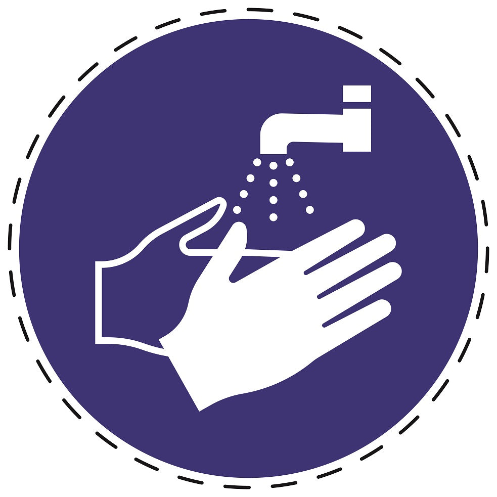 Gebotsaufkleber "Hände waschen" aus PVC Plastik, ES-SIM031