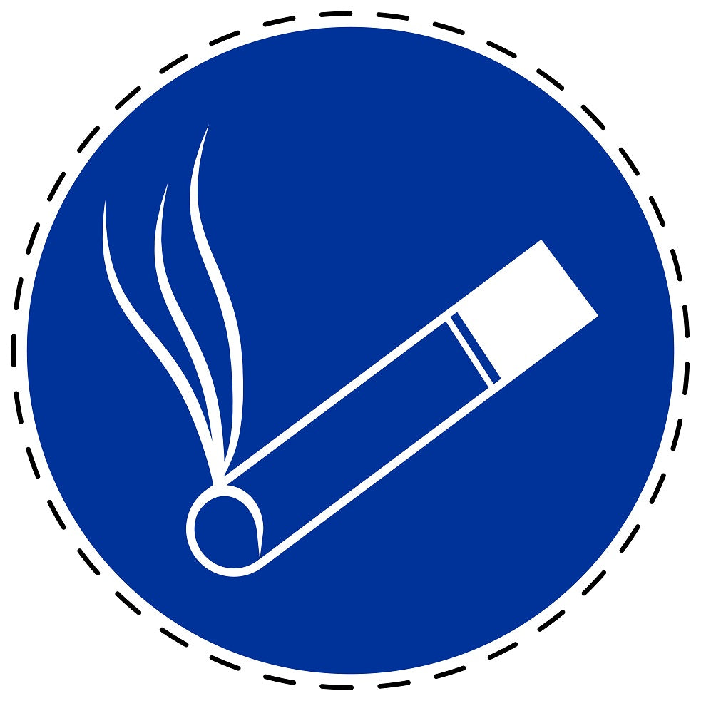 Gebotsaufkleber "Rauchen erlaubt" aus PVC Plastik, ES-SIM1520