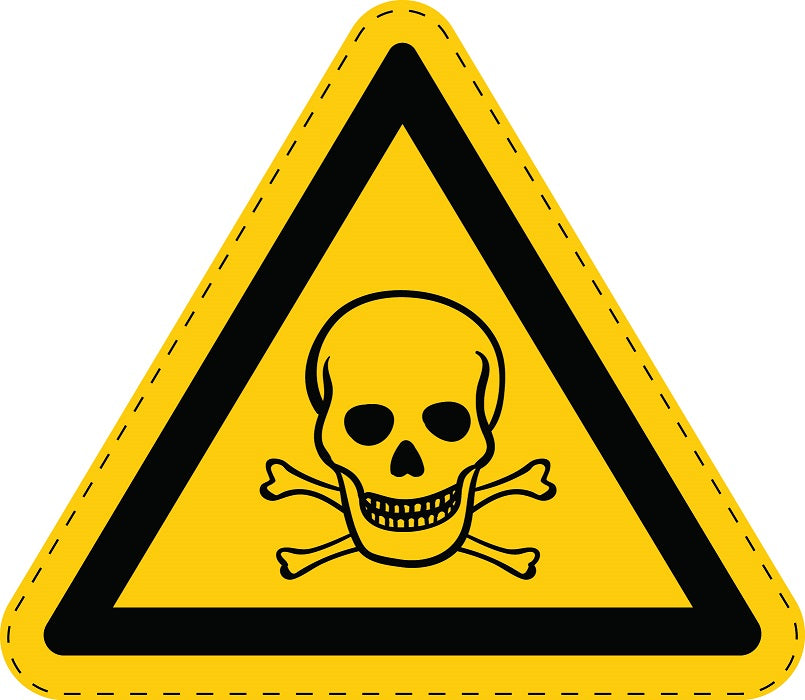 Warnaufkleber "Warnung vor giftigen Stoffen" aus PVC Plastik, ES-SIW-003