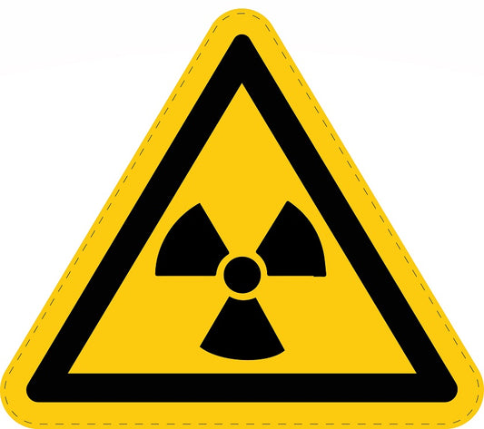 Warnaufkleber "Warnung vor radioaktiven Stoffen" aus PVC Plastik, ES-SIW-005