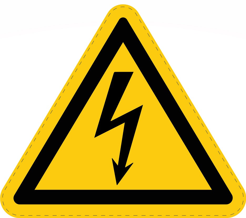 Warnaufkleber "Warnung vor gefährlicher elektrischer Spannung" aus PVC Plastik, ES-SIW-008