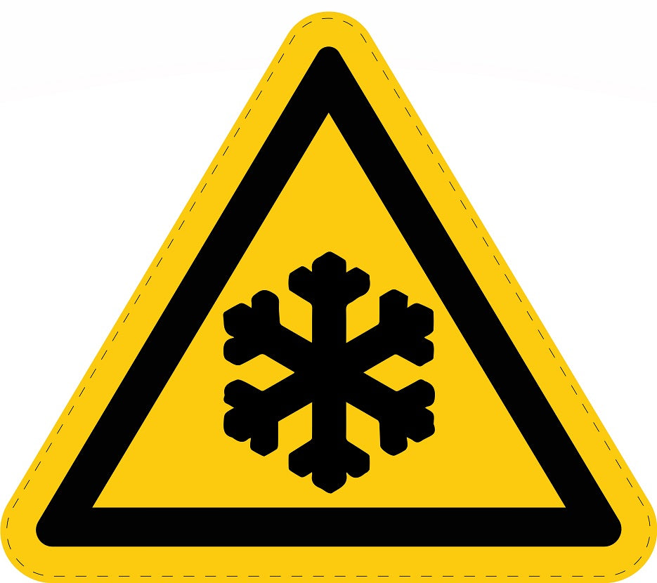 Warnaufkleber "Warnung vor Kälte" aus PVC Plastik, ES-SIW-017